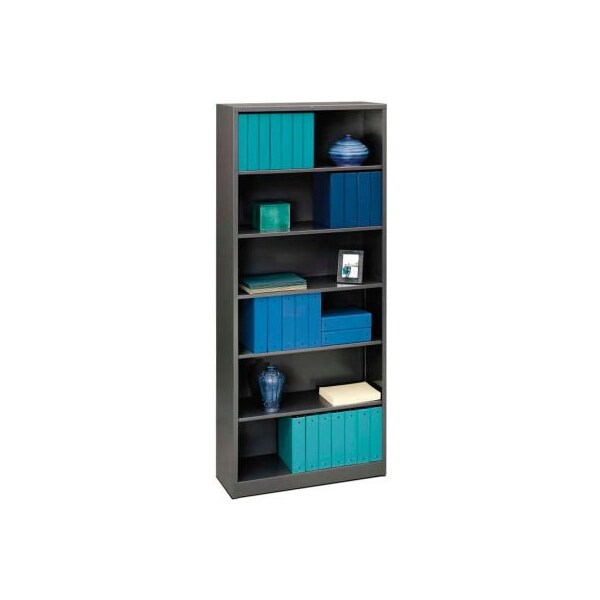HON Brigade Bookcases Brigade Steel Six-Shelf Bookcase 34-1/2W Black